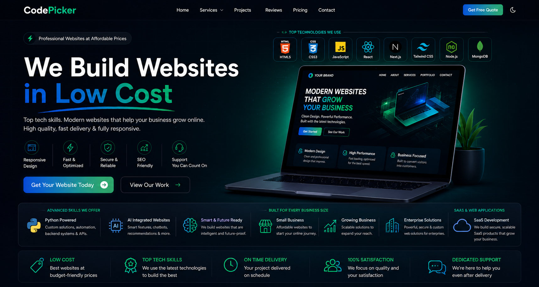 CodePicker — We Build Websites in Low Cost
