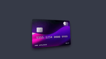 A responsive, glittery bank card built with modern frontend techniques for responsive and reusable UI.