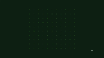 A text grid with mouse interaction built with modern frontend techniques for responsive and reusable UI.