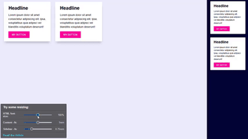A sizing areas with custom properties built with modern frontend techniques for responsive and reusable UI.