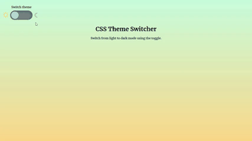 A css theme switcher built with modern frontend techniques for responsive and reusable UI.