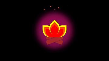 A sparks float up from a blazing fire built with modern frontend techniques for responsive and reusable UI.