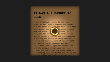 A fahrenheit 451 - fire built with modern frontend techniques for responsive and reusable UI.