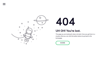 A 404 page built with modern frontend techniques for responsive and reusable UI.