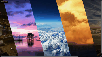 A skewed flexbox panels built with modern frontend techniques for responsive and reusable UI.