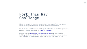 A css navigation built with modern frontend techniques for responsive and reusable UI.
