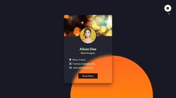 A glassmorphism effect with html and css built with modern frontend techniques for responsive and reusable UI.