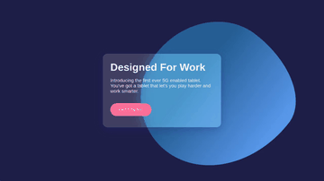A blob animation and glassmorphism with css built with modern frontend techniques for responsive and reusable UI.