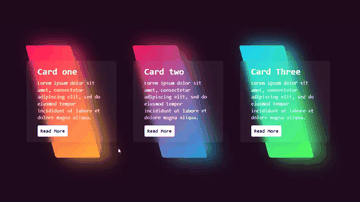 A glowing gradient glassmorphism card built with modern frontend techniques for responsive and reusable UI.