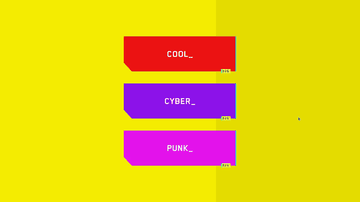 A css cyberpunk buttons (:hover to glitch) built with modern frontend techniques for responsive and reusable UI.