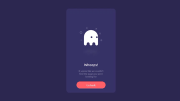 A ghost page 404 built with modern frontend techniques for responsive and reusable UI.