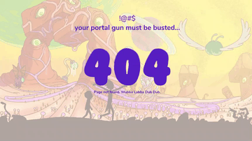 A pickle-rick sliced 404 built with modern frontend techniques for responsive and reusable UI.