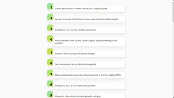 A gradient ordered list built with modern frontend techniques for responsive and reusable UI.