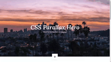 A css parallax hero built with modern frontend techniques for responsive and reusable UI.