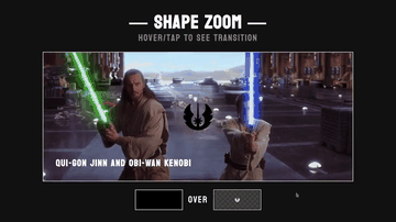 A shape zoom transition built with modern frontend techniques for responsive and reusable UI.