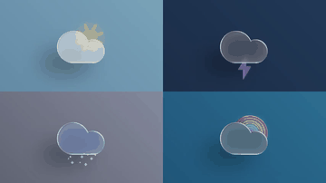 A 3d glass weather icons built with modern frontend techniques for responsive and reusable UI.