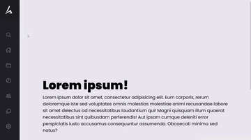 A sticky responsive sidenav built with modern frontend techniques for responsive and reusable UI.