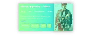 A movie card ui built with modern frontend techniques for responsive and reusable UI.