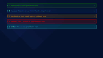 A alert message built with modern frontend techniques for responsive and reusable UI.