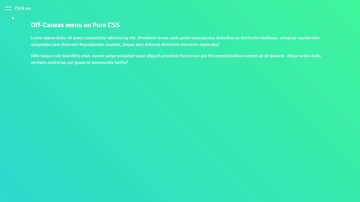 A off-canvas menu built with modern frontend techniques for responsive and reusable UI.