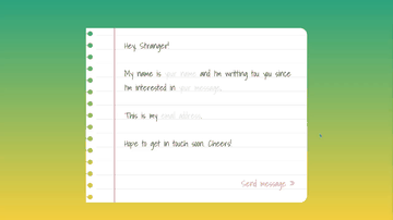 A css-only letter-like form with inline fields built with modern frontend techniques for responsive and reusable UI.