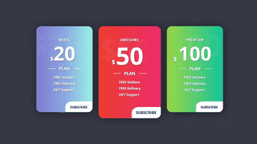 A pricing table built with modern frontend techniques for responsive and reusable UI.