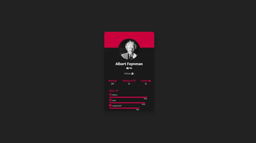 A profile card built with modern frontend techniques for responsive and reusable UI.