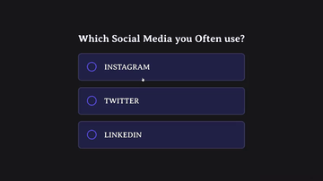 A radio button built with modern frontend techniques for responsive and reusable UI.