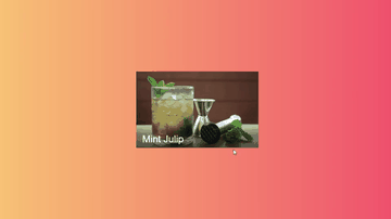 A cocktail recipe card built with modern frontend techniques for responsive and reusable UI.
