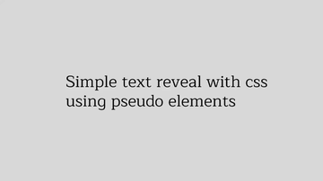 A css text reveal built with modern frontend techniques for responsive and reusable UI.