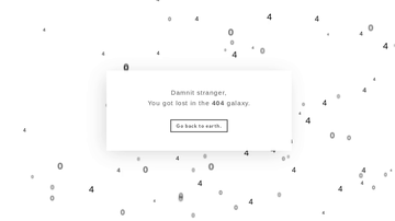 A 404 galaxy not found built with modern frontend techniques for responsive and reusable UI.