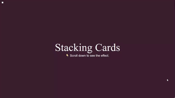 A stacking cards built with modern frontend techniques for responsive and reusable UI.