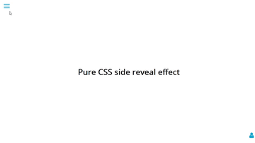 A pure css side reveal effect built with modern frontend techniques for responsive and reusable UI.