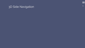 A 3d side navigation built with modern frontend techniques for responsive and reusable UI.