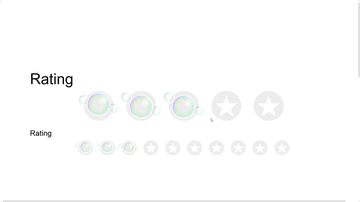 A bubble ui: star rating built with modern frontend techniques for responsive and reusable UI.