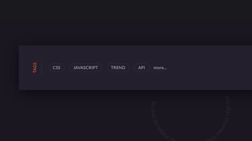 A style for tags bar & search built with modern frontend techniques for responsive and reusable UI.