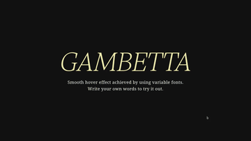 A variable fonts hover effect built with modern frontend techniques for responsive and reusable UI.