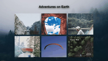 A adventures on earth built with modern frontend techniques for responsive and reusable UI.