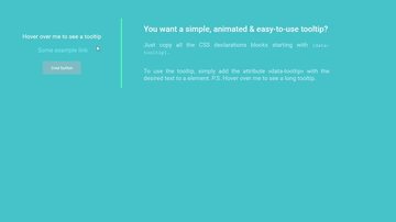 A fancy & animated tooltip - css only built with modern frontend techniques for responsive and reusable UI.
