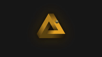 A moving on a penrose triangle built with modern frontend techniques for responsive and reusable UI.