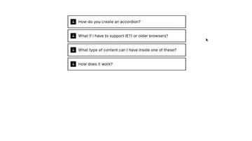 A accordion built with modern frontend techniques for responsive and reusable UI.