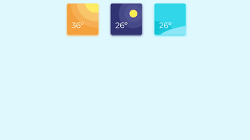 A animated weather indicators built with modern frontend techniques for responsive and reusable UI.