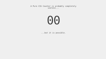 A pure css counter built with modern frontend techniques for responsive and reusable UI.