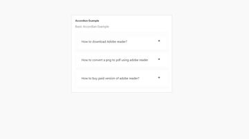 A bootstrap 4 accordion built with modern frontend techniques for responsive and reusable UI.