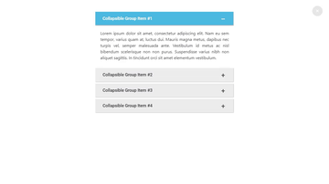 A bootstrap accordion with highlighted item built with modern frontend techniques for responsive and reusable UI.