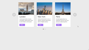 A bootstrap thumbnail carousel with content built with modern frontend techniques for responsive and reusable UI.