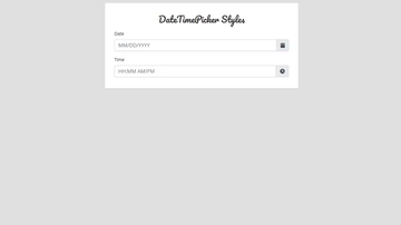 A bootstrap date/time picker built with modern frontend techniques for responsive and reusable UI.