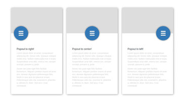A bootstrap popout dropdown built with modern frontend techniques for responsive and reusable UI.