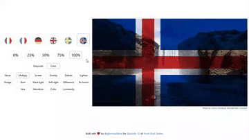 A background blend mode built with modern frontend techniques for responsive and reusable UI.