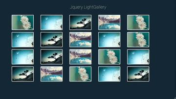 A bootstrap light gallery using jquery built with modern frontend techniques for responsive and reusable UI.